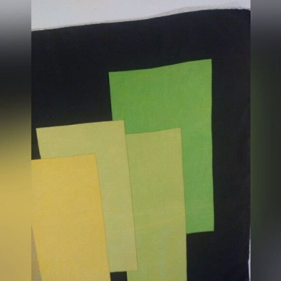 Vintage 💯 Silk Scarf Abstract Square - Picture 2 of 9